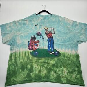 VTG 4XL 1994 Grateful Dead T Shirt Golfing Skeleton Bear Tie Dye Washington DC